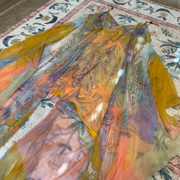 (SOLD) EMILIO PUCCI SS 2015 Psychedelic Print Silk Mini Dress (US 8) - Picture 4 of 7